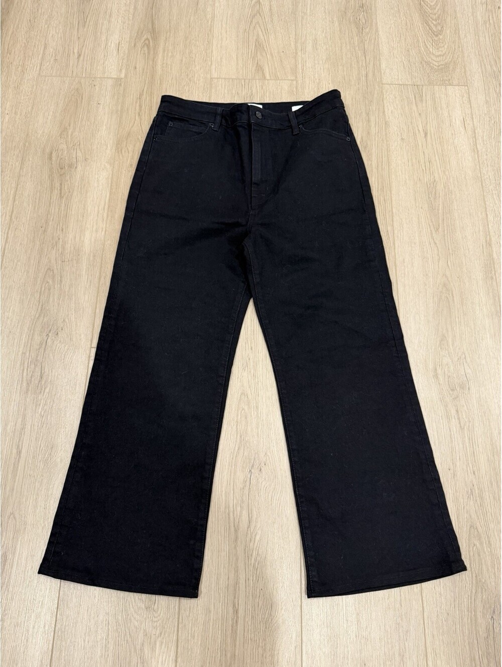 FRAME The Arrow High Rise Wide Bootcut Jeans Black Size 31x26